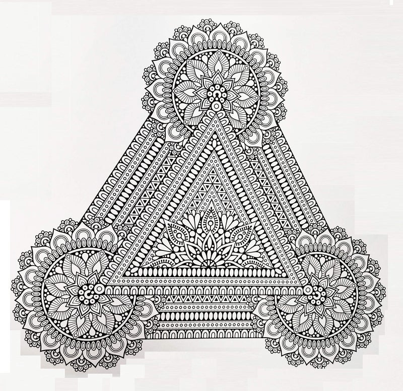 Definite Art Mandala Coloring Book with 90 Pages and Color Filling Gel Pens 1.00 MM Nib (48 Colorful Pens) for Relaxing Mind Rejuvenating Concentration Activity Practice, Multicolor - Image 2