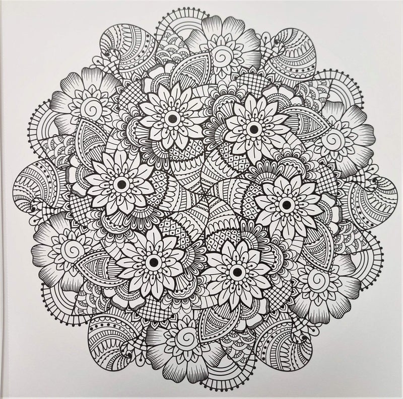 Definite Art Mandala Coloring Book with 90 Pages and Color Filling Gel Pens 1.00 MM Nib (48 Colorful Pens) for Relaxing Mind Rejuvenating Concentration Activity Practice, Multicolor - Image 4
