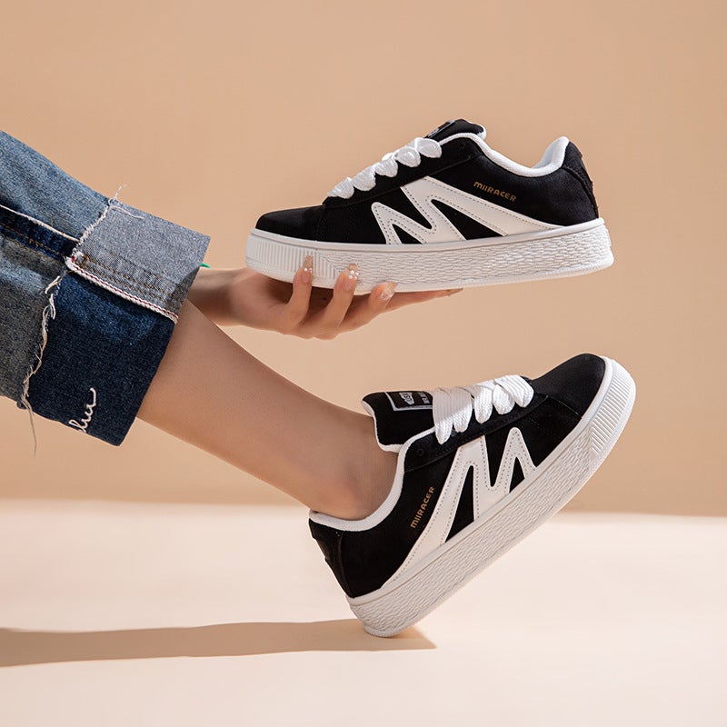Plus Size Fashion Shoes Independent Station Solid Color Lace-Up Shoes Fashion Lovers Small White Shoes - Image 5