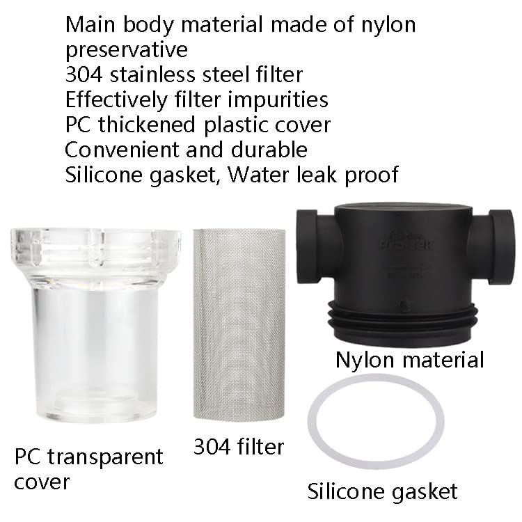 Winmax 1/2 Inch Water Tank Filter with 40 Micron Mesh | UV Protected, 100% Food Grade Material | Blocks Solid Impurities, Rust, Dirt, Sand | Compact Pre-Filter for Tank Outlet, RO Line, and Pumps - Image 4