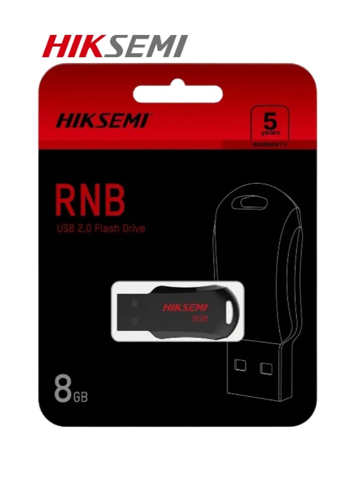 HIKSEMI HIKSEMI 8GB USB 2.0 RNB Flash Drive, Black | HS-USB-M200R 8GB  - Image 2