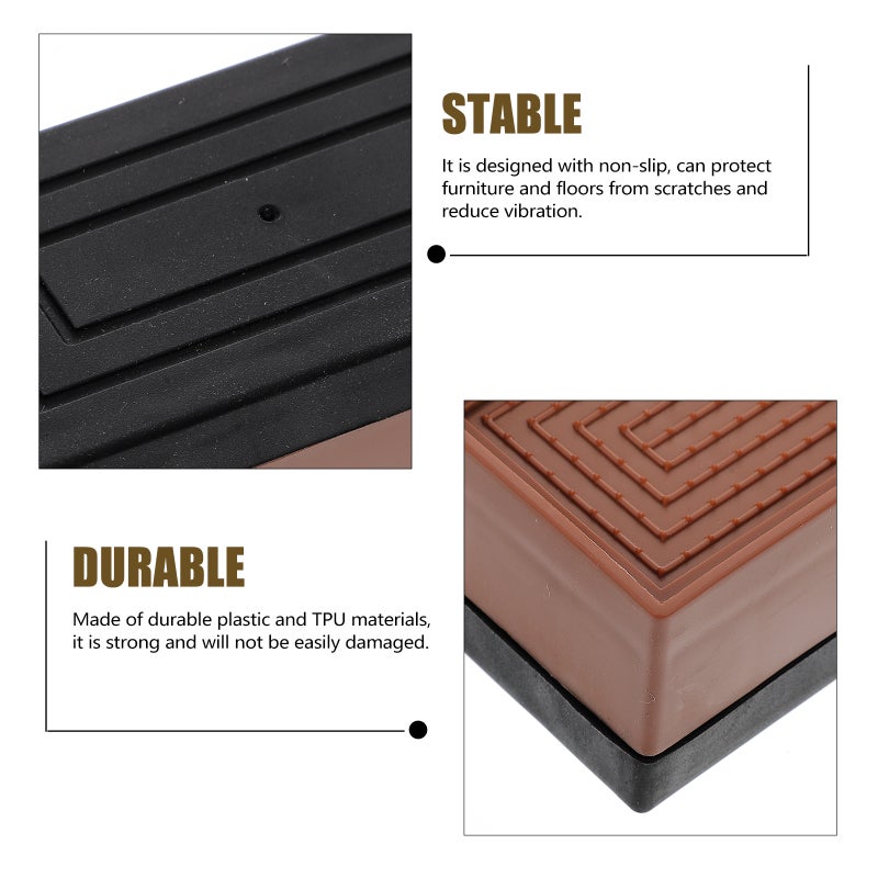 4Pcs Furniture Risers Practical Desk Risers Sturdy Table Legs Risers Desk Pads - Image 5