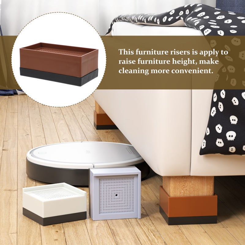 4Pcs Furniture Risers Practical Desk Risers Sturdy Table Legs Risers Desk Pads - Image 3