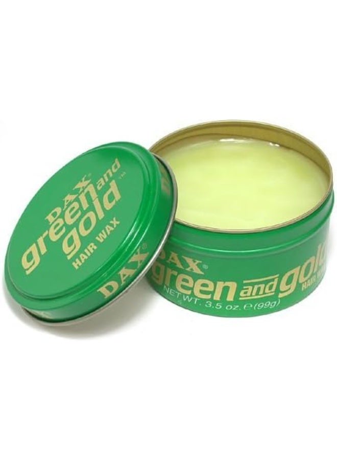 Dax Green and Gold Hair Wax 99G - Image 1