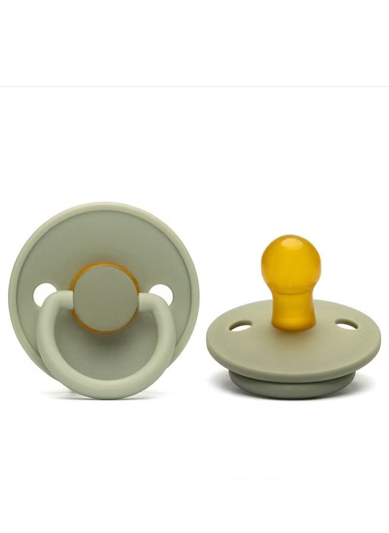 iQeouc - 1 Piece Latex Pacifier for Baby 0-6 Months Grey - Image 1