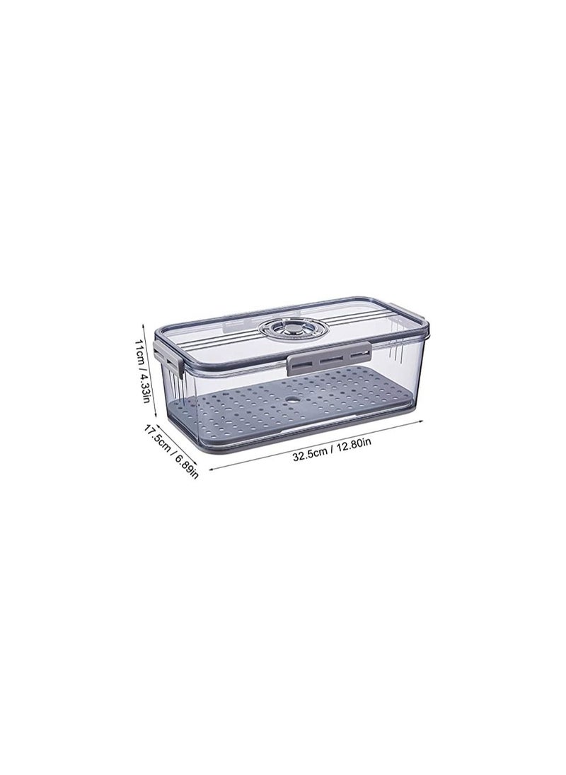 Stackable Refrigerator Organizer Fresh Keeper Container with timer lid For Kitchen Produce Fruit Vegetables storage