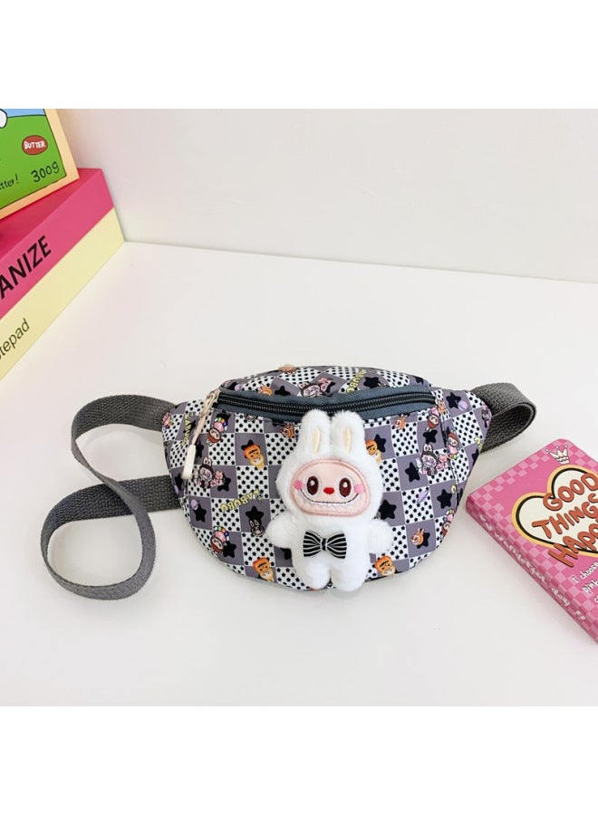 2025 Arrival Rab Cartoon Children's Chest Bag Girl's Princess Crossbody Bag Casual All-match Change Shoulder Bag-Color:Black - Image 1