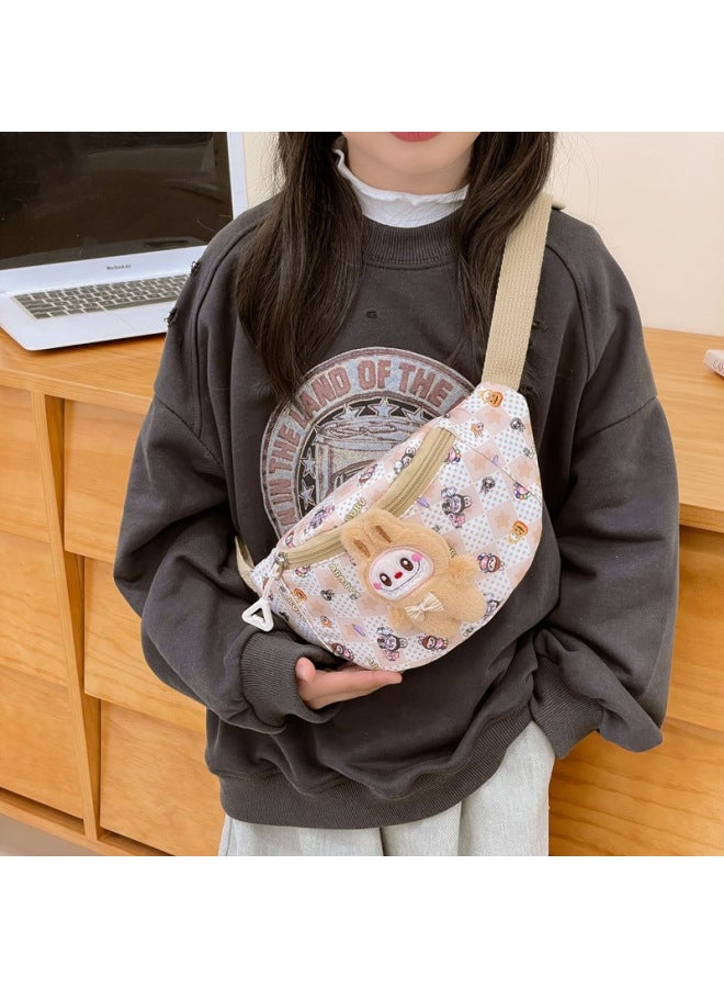 2025 Arrival Rab Cartoon Children's Chest Bag Girl's Princess Crossbody Bag Casual All-match Change Shoulder Bag-Color:Black - Image 3