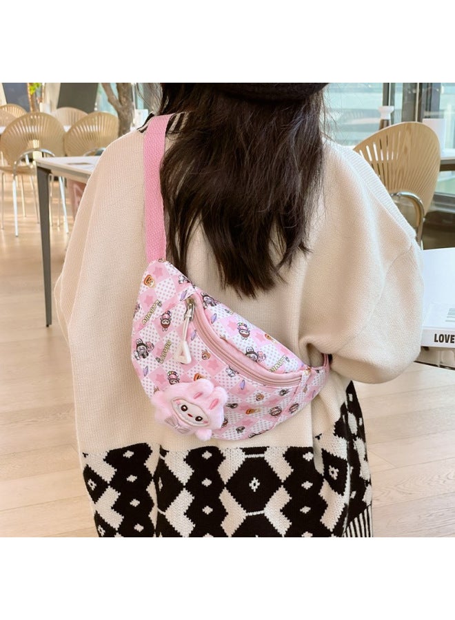 2025 Arrival Rab Cartoon Children's Chest Bag Girl's Princess Crossbody Bag Casual All-match Change Shoulder Bag-Color:Black - Image 5