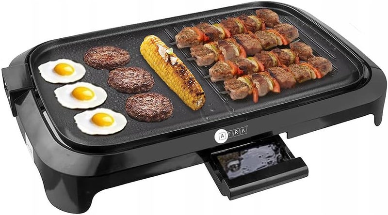 AFRA Electric Barbeque Grill, 1600W, Indoor and Outdoor, Thermostat Control, Overheat Protection, Portable, Smoke-Free, AF-1600BQBK, 2 years Warranty. - Image 2