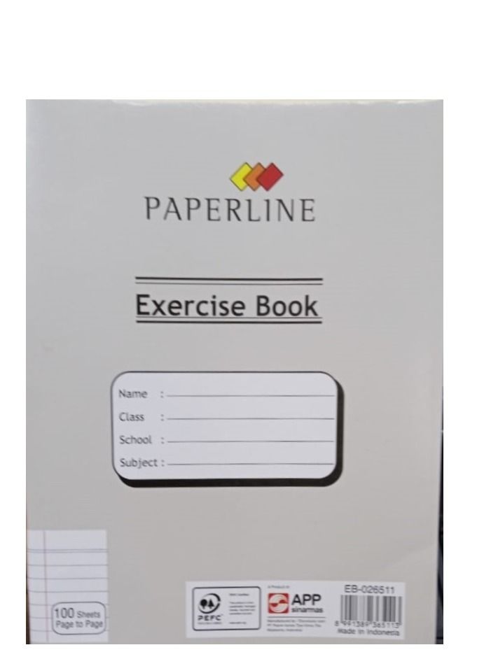paperline 100 Sheets Page To Page Exercise Book Assorted Color - Image 1