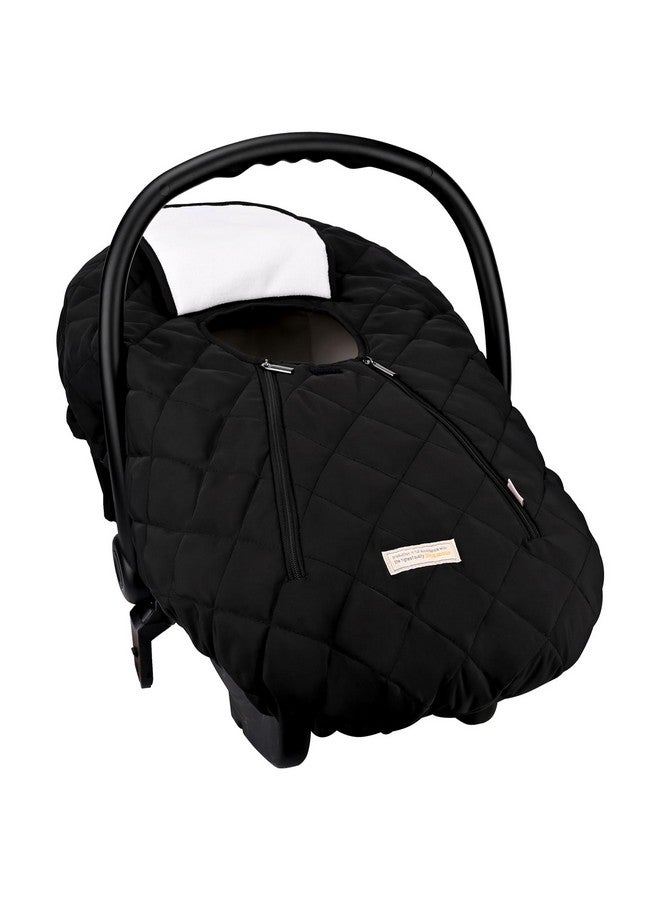 Bebamour Car Seat Cover for Babies Winter - Baby Car Seat Covers Universal Cold Weather Shield,Warm and Cozy Carseat Covers (Black) - Image 1