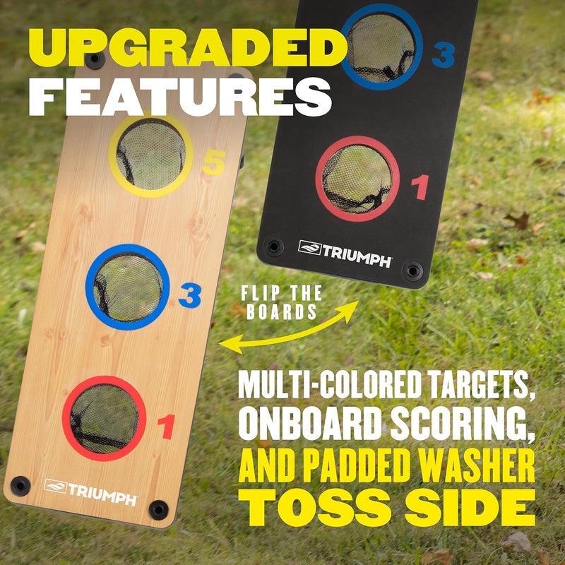 Triumph Sports 2-in-1 3 Hole Bags and Washer Toss Combo Game - Image 4