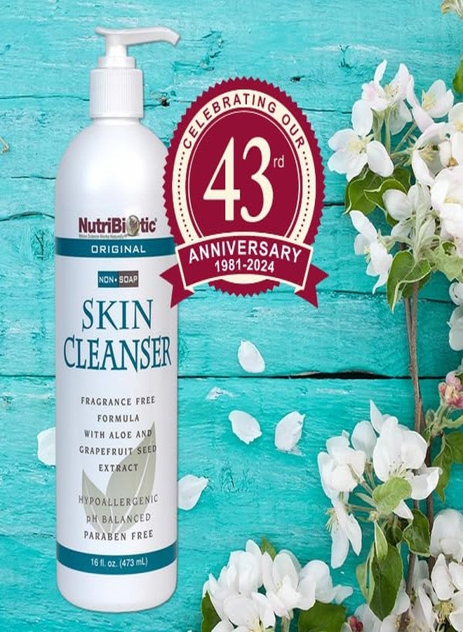NutriBiotic Original Non-Soap Skin Cleanser, 16 Oz Twin Pack | Fragrance Free with GSE | pH Balanced, Hypoallergenic & Biodegradable | Free of Parabens, Fragrance, Phosphates, SLS, Dyes, & Colorings - Image 3