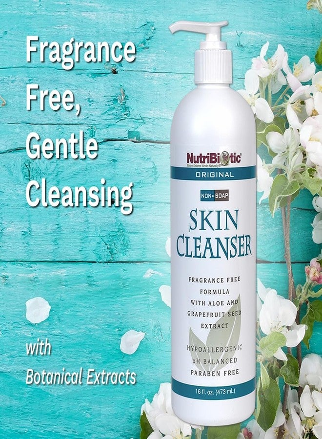 NutriBiotic Original Non-Soap Skin Cleanser, 16 Oz Twin Pack | Fragrance Free with GSE | pH Balanced, Hypoallergenic & Biodegradable | Free of Parabens, Fragrance, Phosphates, SLS, Dyes, & Colorings - Image 2