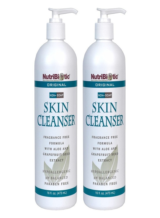 NutriBiotic Original Non-Soap Skin Cleanser, 16 Oz Twin Pack | Fragrance Free with GSE | pH Balanced, Hypoallergenic & Biodegradable | Free of Parabens, Fragrance, Phosphates, SLS, Dyes, & Colorings - Image 1