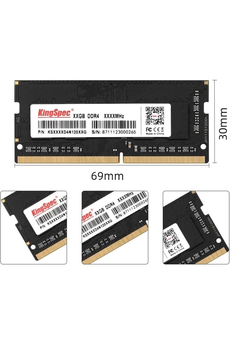 كينجس بيك ذاكرة كينج سبيك DDR4 RAM 8GB/16GB بسرعة 3200 ميجاهرتز – 1.2 فولت، 260 دبوس، للاب توب – SODIMM PC4-25600 - Image 5