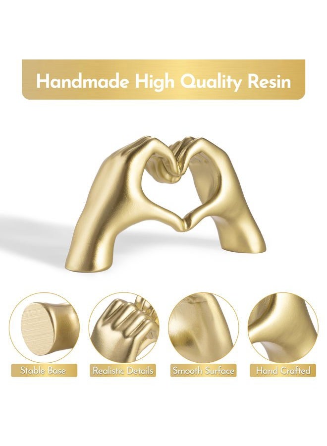 Heart Hands Sculpture - Gold Decor Living Room Accent Home - Heart Shaped Table Statue - Small Shelf Decor Aesthetic - Teen Girls Bedroom Knick Knacks -Cute Love Decorations Gifts Girlfriend Women - Image 5