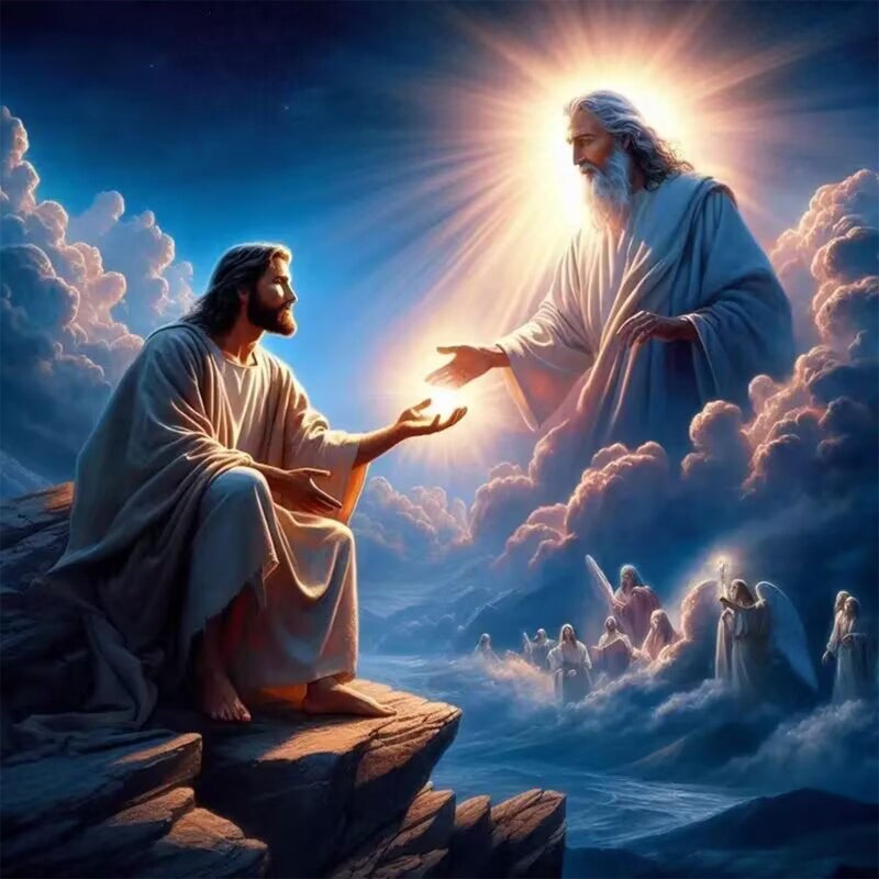 CHWGLFGG Jesus 5D Diamond Art Kits for Adults BeginnersDIY Full Round Drill Diamond Painting Kits Inspiring FaithPaint by Diamonds Dot Gem Art Crystal God EasyHome Wall Decor 137X 137Inch - Image 2