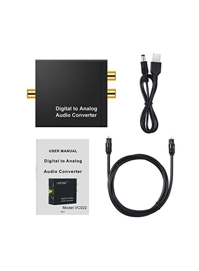 Direct Sales Digital To Analog Audio Converter Upgraded Version With 3.5MM Headphone Interface Analog To Digital-Color:Host + Power Supply + Optical Fiber + Manual - Image 2