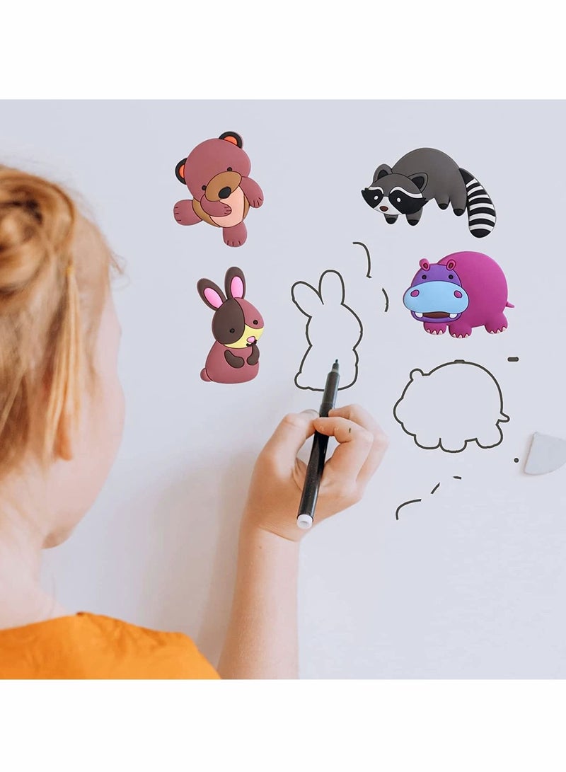 Captaintech Fridge Magnets for Toddlers Refrigerator Child Full Back Magnetic Soft Rubber Kids Educational Toys Baby Gift Magnet Whiteboard - Image 2