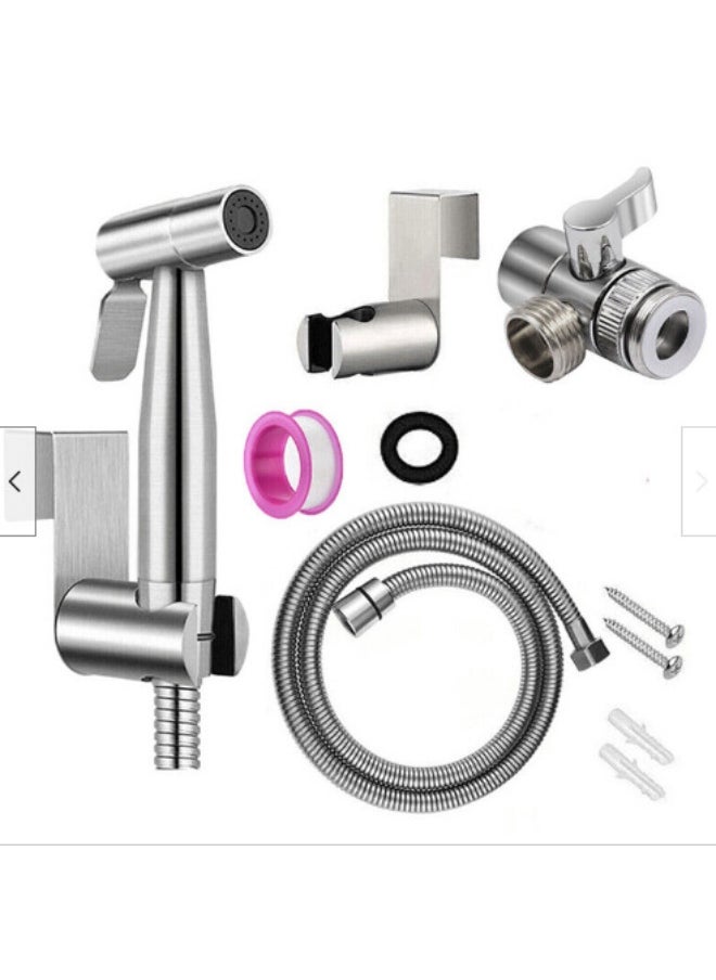 Generic 304 Stainless Steel Bidet Toilet Spray Gun Set 