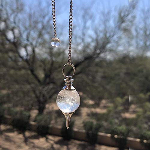 9Dzine Certified Clear Quartz Ball Pendulum | Natural Crystal Dowsing Pendulum for Reiki, Meditation, Chakra Balancing & Energy Healing - Includes Authenticity Certificate - Image 4