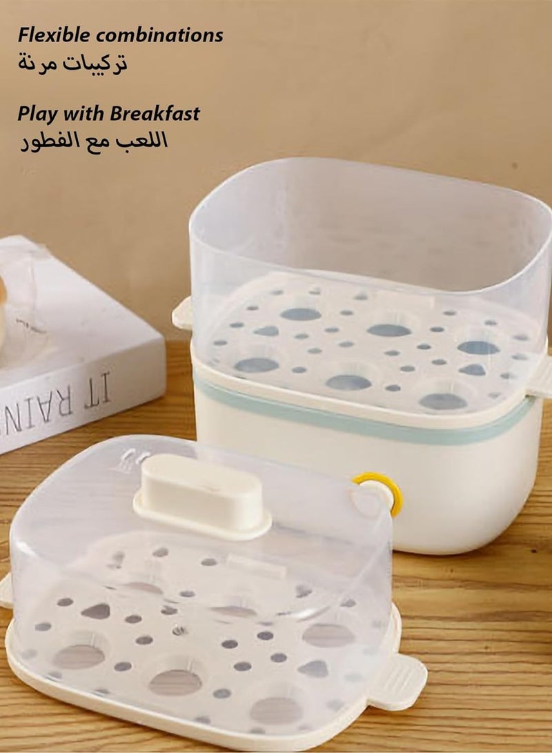 Electric Egg Cooker & Steamer - Multi-Function Rapid Boiler for Hard & Soft Boiled Eggs, Large Capacity, Auto Shut-Off, Kitchen Breakfast Make  - Image 3