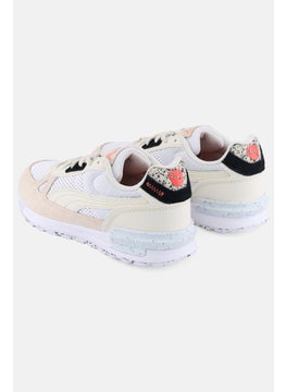 PUMA Kids Girl Lace Up Training Shoes, White  - Image 4