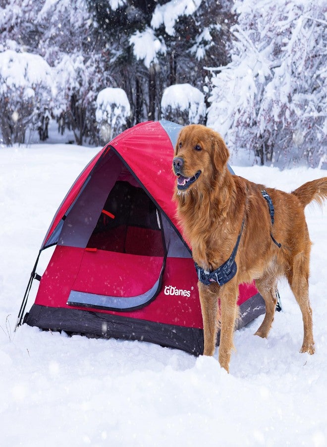 GDanes Red Dog Tent, Portable Indoor/Outdoor Dog House, Dog Bed with Soft Mat - 39 X 39 X 31 Inches - Image 3
