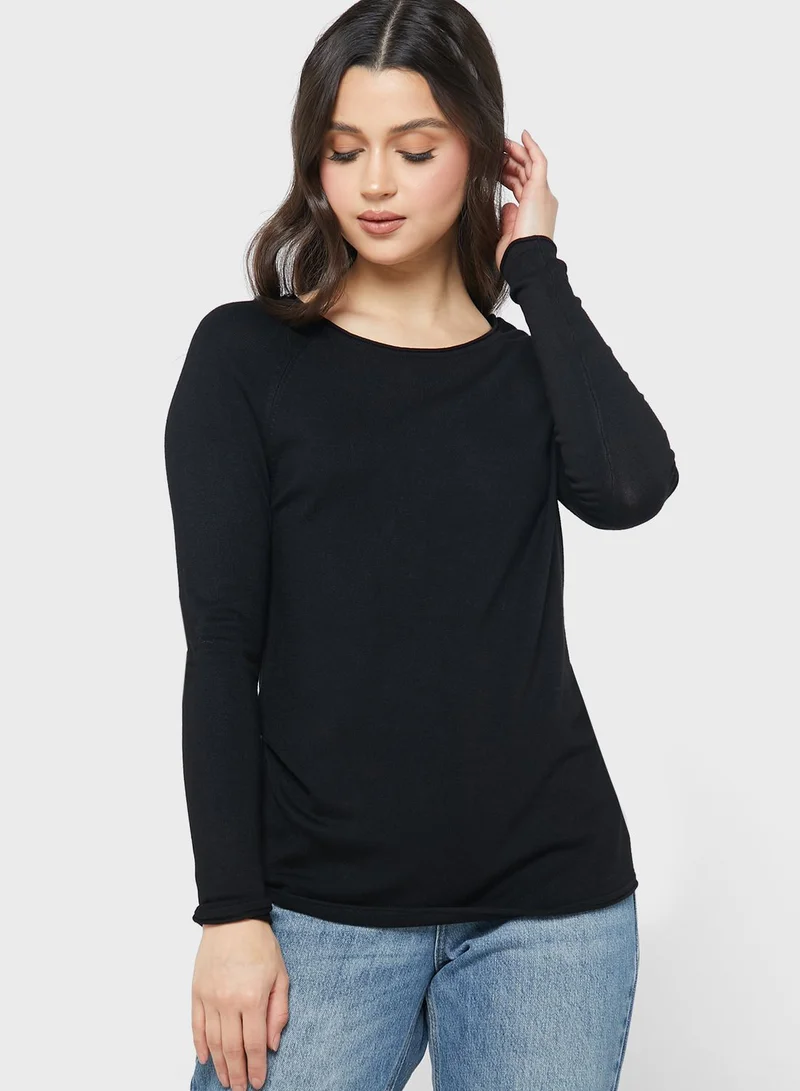 VERO MODA Boat Neck Knitted Sweater
