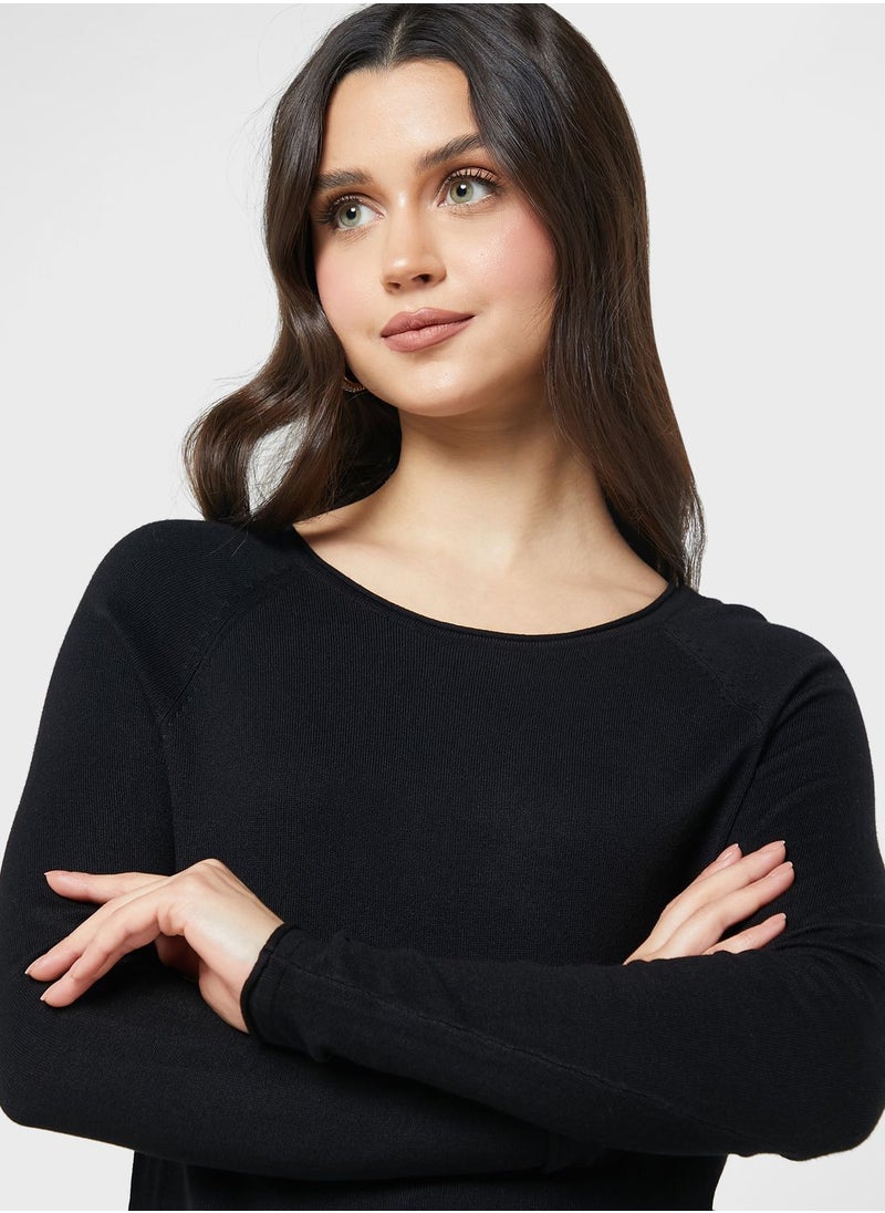 VERO MODA - Boat Neck Knitted Sweater - Image 1