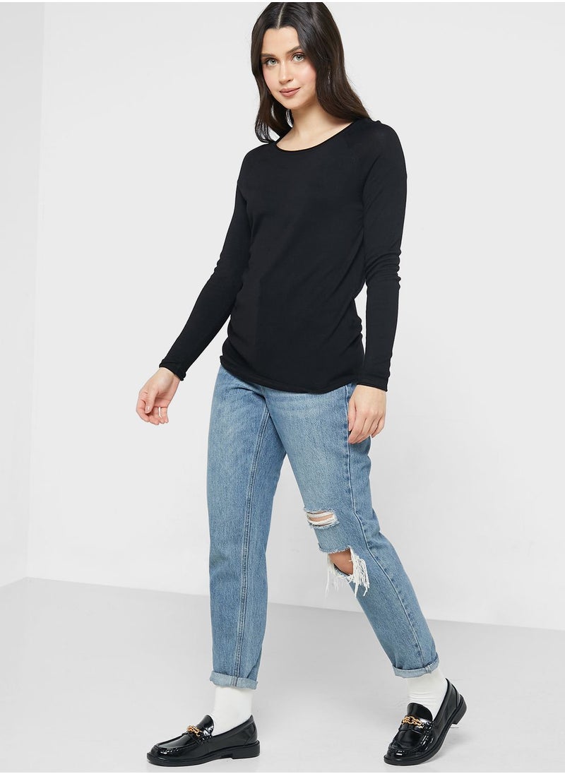 VERO MODA - Boat Neck Knitted Sweater - Image 1