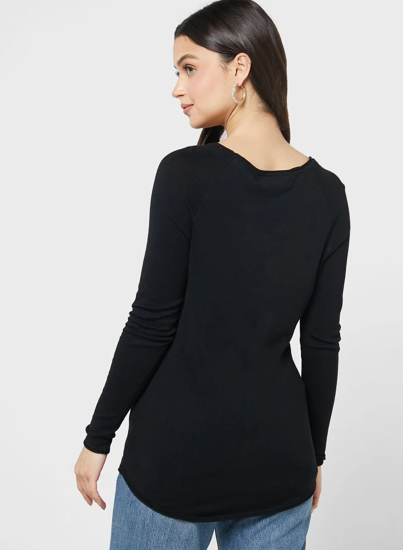 VERO MODA Boat Neck Knitted Sweater