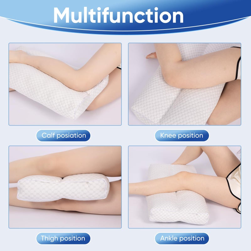MINUPWELL Cooling Knee Pillow for Side Sleeper, 3"Leg Pillow for Side Sleeping, 100% Cooling Fabric Pillow for Between Knees While Sleeping - High Support Alternative for Relieving Leg, Back, and Knee Pain - Image 3
