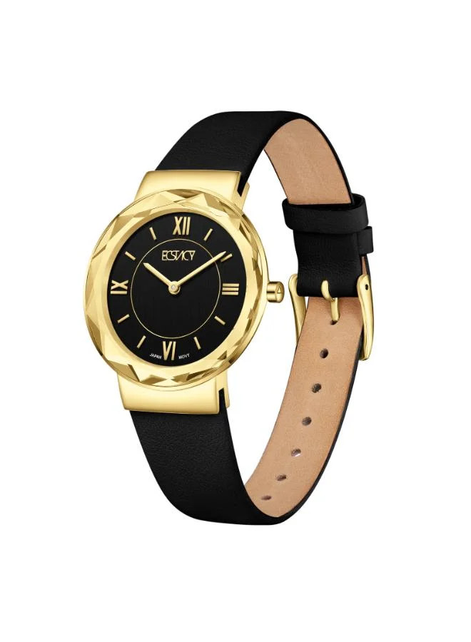 إكستاسي Women's Leather Analog Watch E25506-GLBB - 34.5mm mm