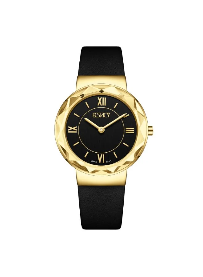 إكستاسي Women's Leather Analog Watch E25506-GLBB - 34.5mm mm