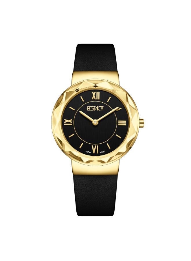 ECSTACY Women's Leather Analog Watch E25506-GLBB - 34.5mm mm - Image 1
