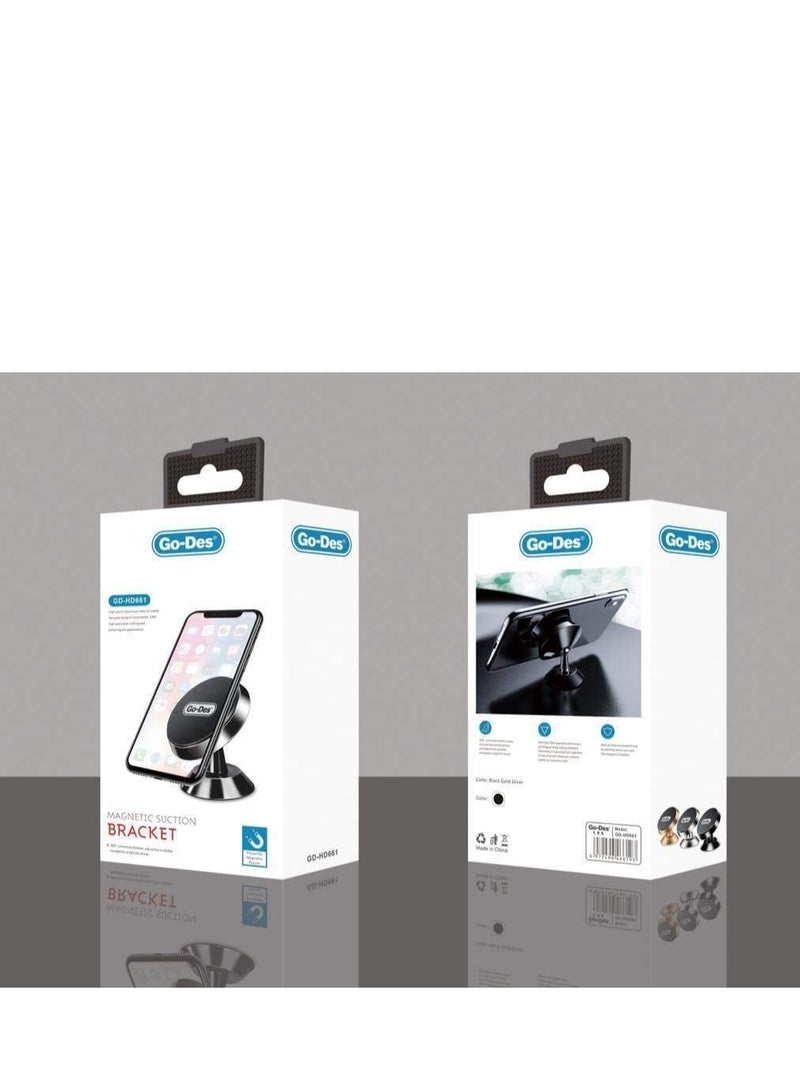جو-ديز جو-ديس مسند ظهر مغناطيسي 360 درجة، للهواتف الذكية، أسود، ألومنيوم حامل يتميز بالقدرة على الشفط المغناطيسي أسود - Image 3