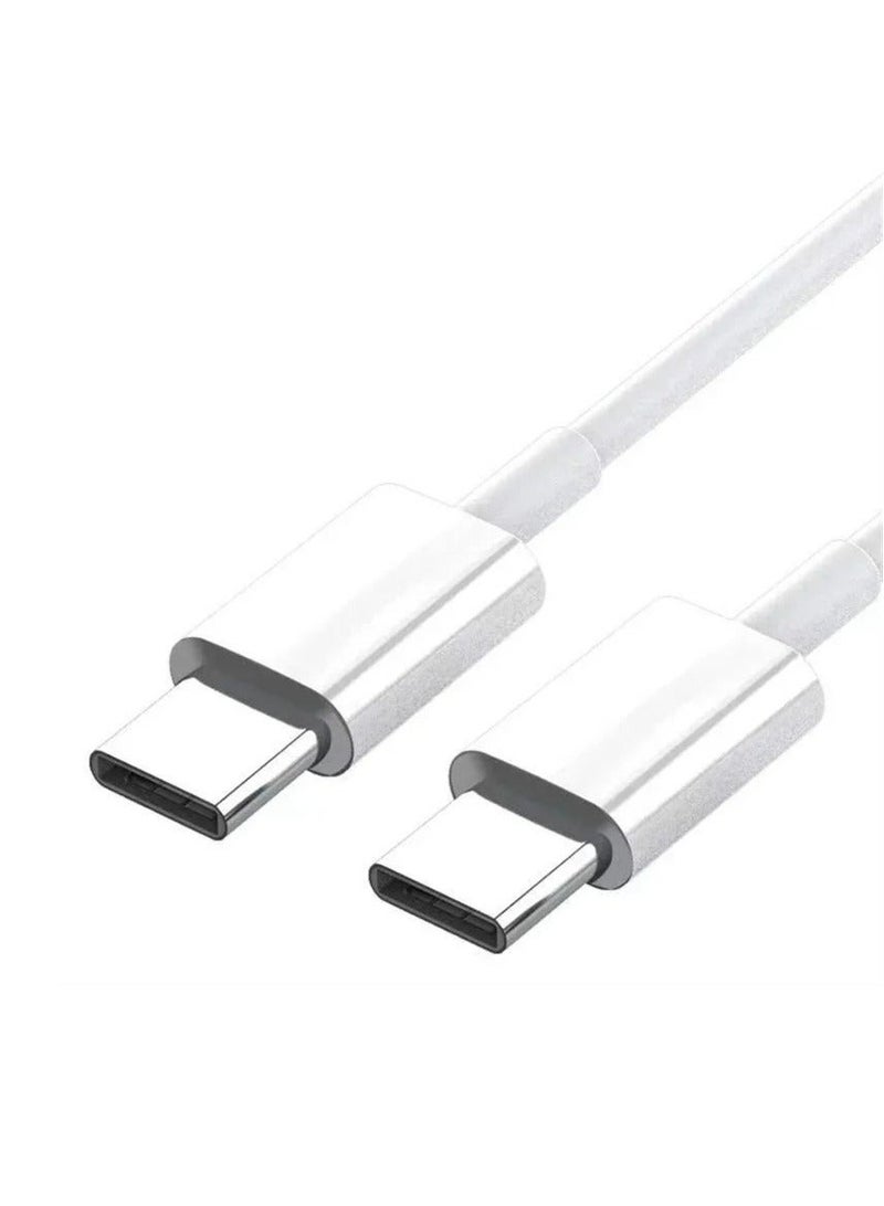 USB C to USB C Cable 60W [1M 3 Pack ], Type C Fast Charging Cable Compatible with iPhone 16/16 Pro Max/16 Plus/15/15 Pro Max, Samsung S24/S23+/S23 Ultra, Car Play, MacBook, iPad Pro, Pixel-White - Image 2