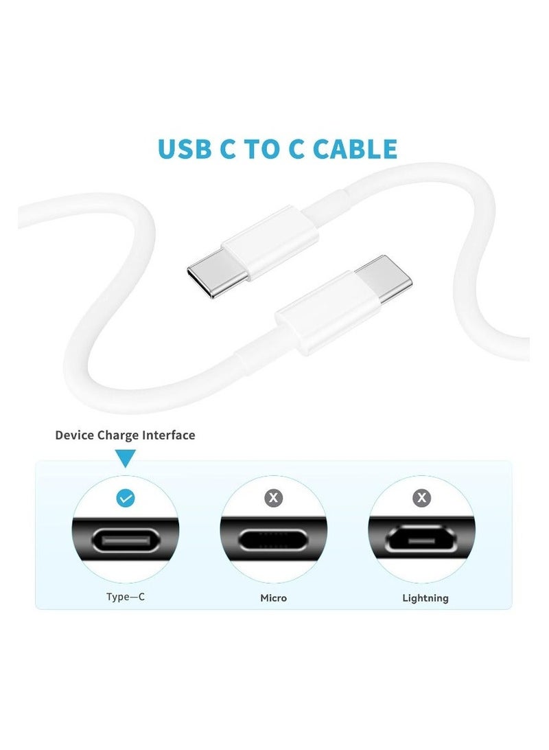 USB C to USB C Cable 60W [1M 3 Pack ], Type C Fast Charging Cable Compatible with iPhone 16/16 Pro Max/16 Plus/15/15 Pro Max, Samsung S24/S23+/S23 Ultra, Car Play, MacBook, iPad Pro, Pixel-White - Image 5