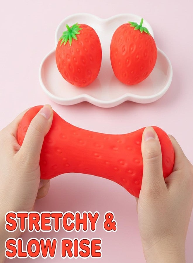 Dojavop Giant Strawberry Squishy Big Strawberry Squishies Fruit Stress Ball Toys Large Slow Rise Squeeze Huge Rebound Cute Rising Strawberries Model Simulation Fidget Toys Party Favor (Small 3.15in 1pcs) - Image 5