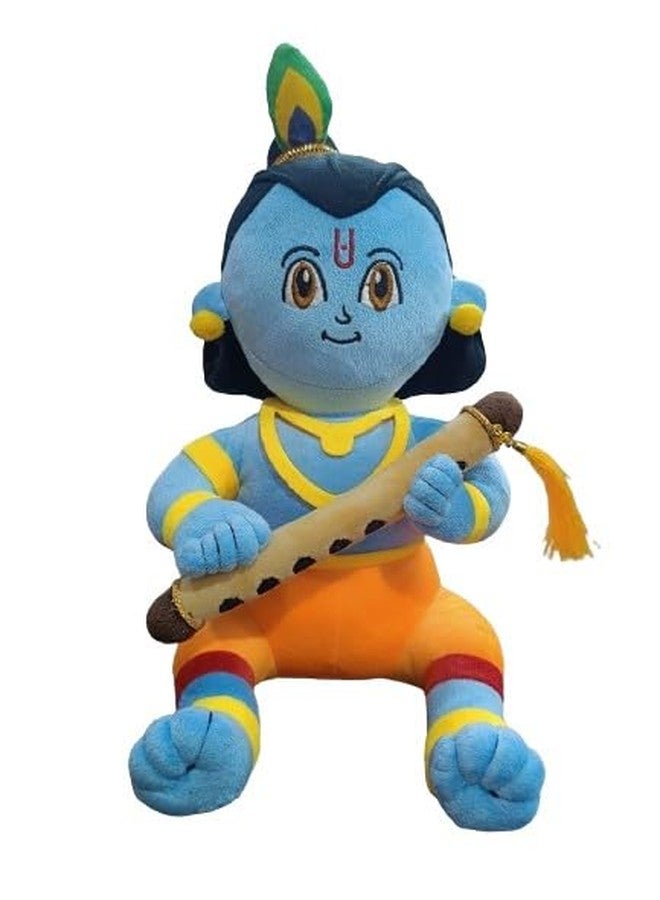 RVA Hindu Religious God Soft Toy Kids | Devotional Hindu God Lord Krishna with Bansuri | Stuffed Toys for Boys & Girls Toy for Car Dashboard, Temple & Gifting (35cm) - Image 1