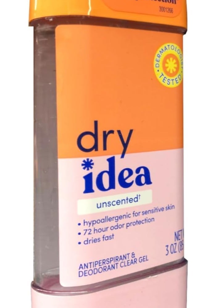 Dry Idea Clear Gel Anti-Perspirant & Deodorant, Advanced Dry, Unscented Hypo-Allergenic, 3 Ounce Tubes (Pack of 4) - Image 4