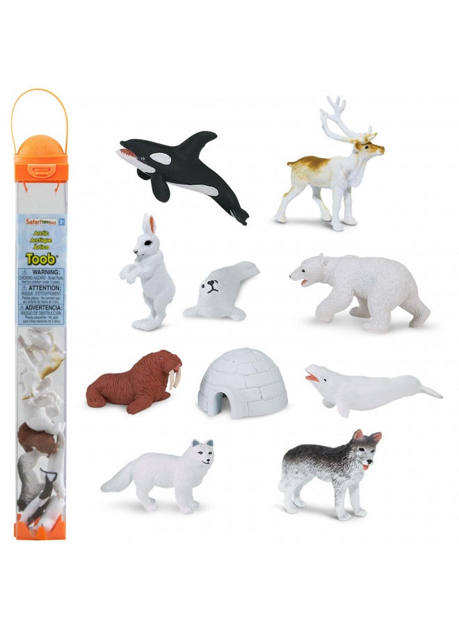 Safari Ltd. - Safari Ltd Arctic TOOB With 10 Fun Figurines, Including A Harp Seal, Husky, Caribou, Arctic Rabbit, Killer Whale, Walrus, Arctic Fox, Beluga Whale, Igloo, And Polar Bear For Ages 3 and Up - Image 1