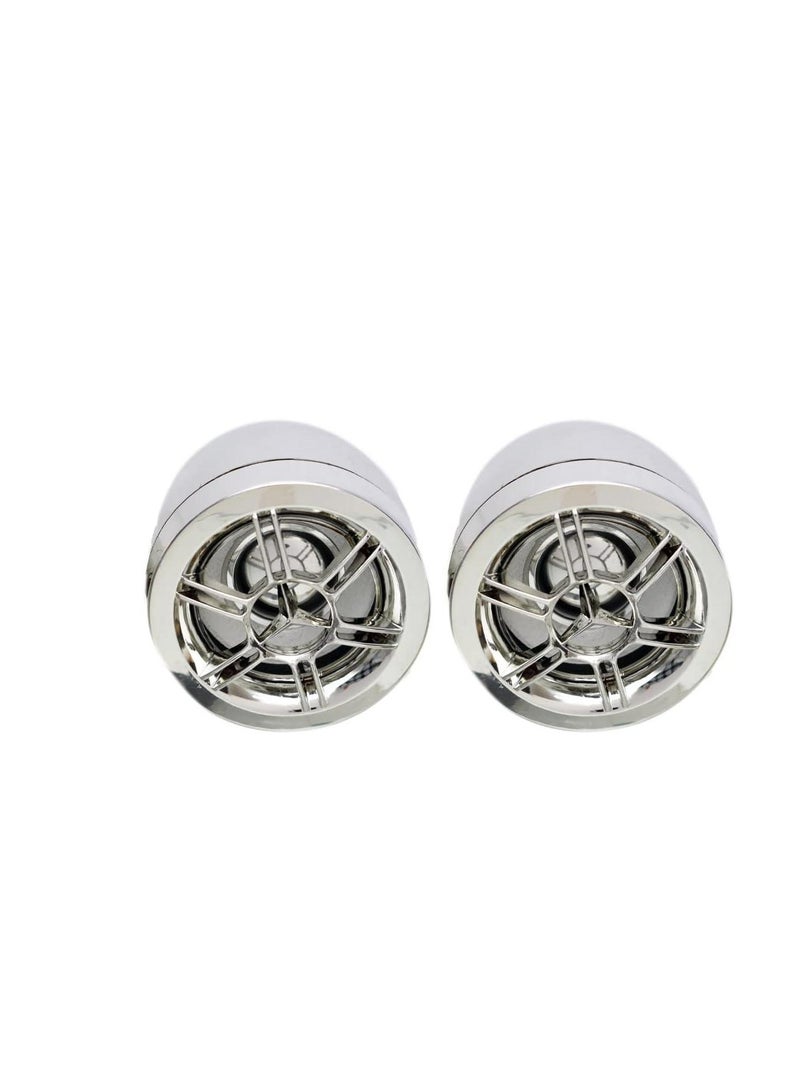 3 Inch Bluetooth Motorcycle Speaker Set Silver