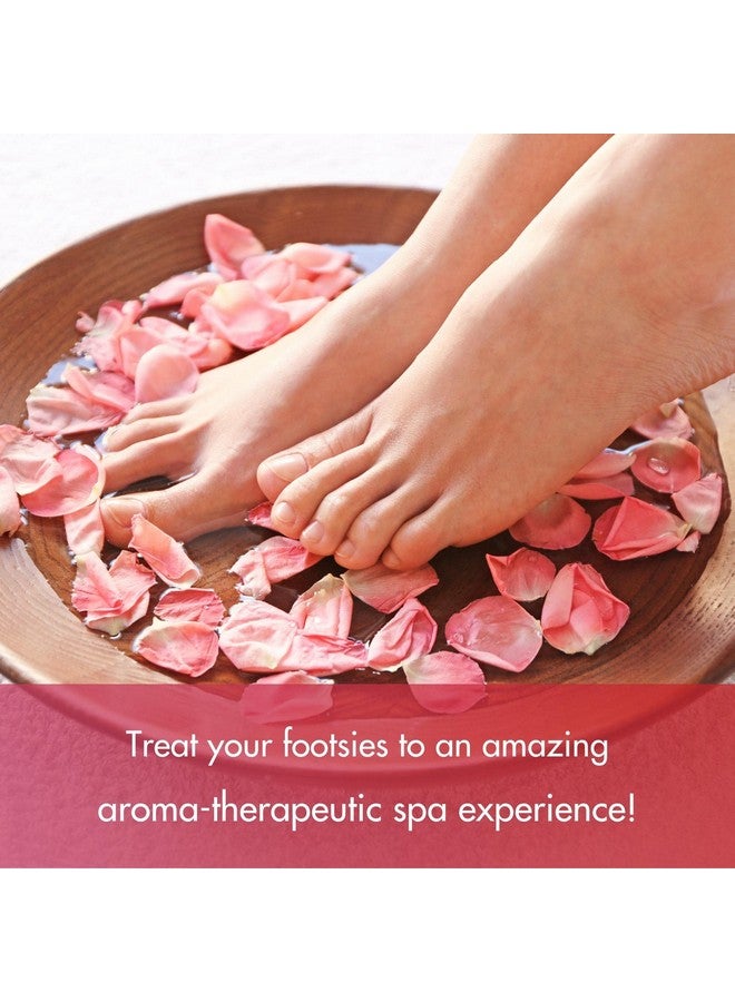 spa REDI نقع القدمين للتخلص من السموم وباديكير وملح ناعم برائحة الورد 128 أونصة مصنوع من أملاح البحر الأحمر وزيت الأركان وزيت جوز الهند والزيوت الأساسية يرطب وينعم ويرطب - Image 2