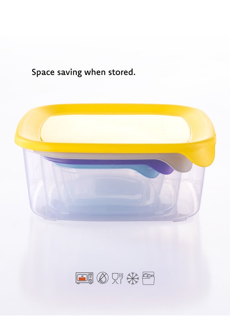 Grandi classic food containers Made of plastic Airtight Lids Food Storage Box set 4 pes  - Image 3