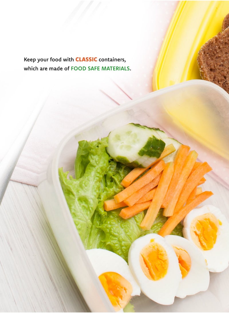 Grandi classic food containers Made of plastic Airtight Lids Food Storage Box set 4 pes  - Image 4