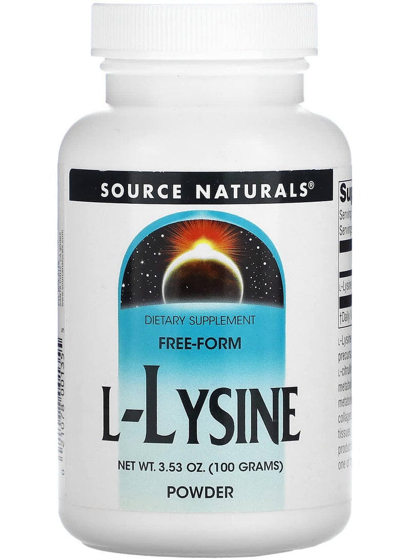 مسحوق L-لايسين، 3.53 أونصة (100 جرام)